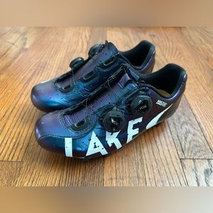 Lake MX 332 Supercross Cycling Shoes, Chameleon Blue Leather, Women’s 6US